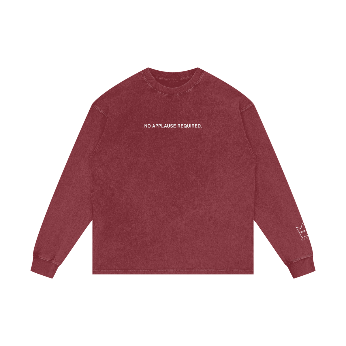 No Applause Required Acid Wash Oversize Long Sleeve T-Shirt