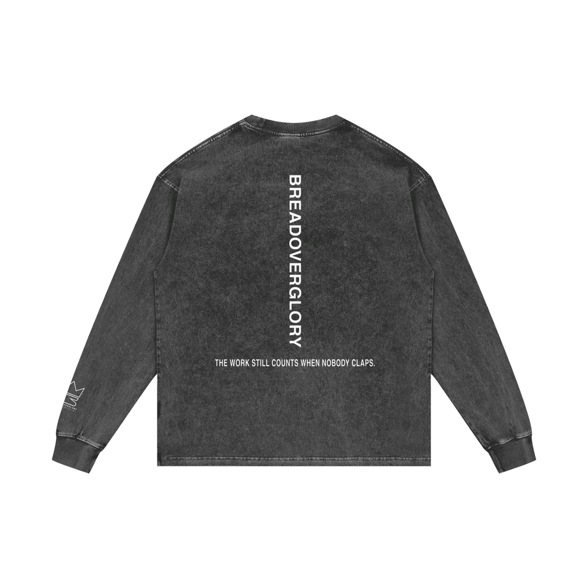 No Applause Required Acid Wash Oversize Long Sleeve T-Shirt
