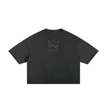 Bread Over Glory Anchor Graphic Frayed Boxy Tee
