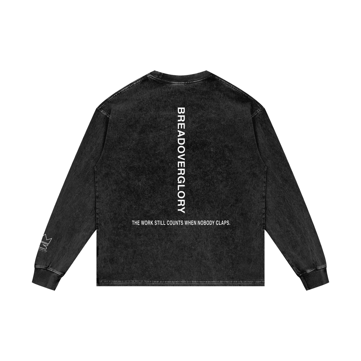 No Applause Required Acid Wash Oversize Long Sleeve T-Shirt