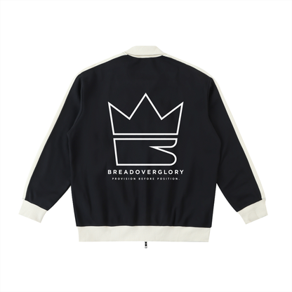 Contrast Trim Stand Collar Jacket