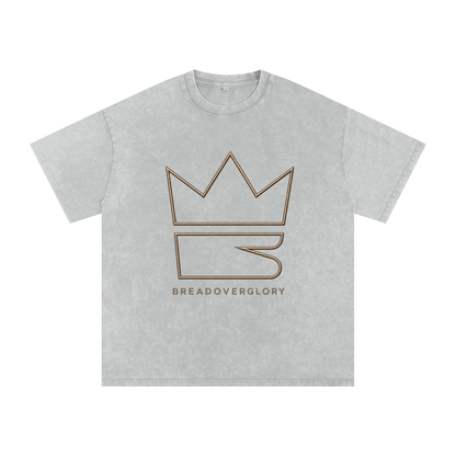 Snow Washed Oversized Cotton T-Shirt