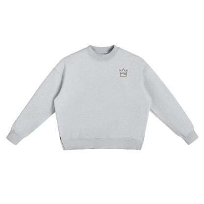Fleece Side Slit Crewneck Sweatshirt