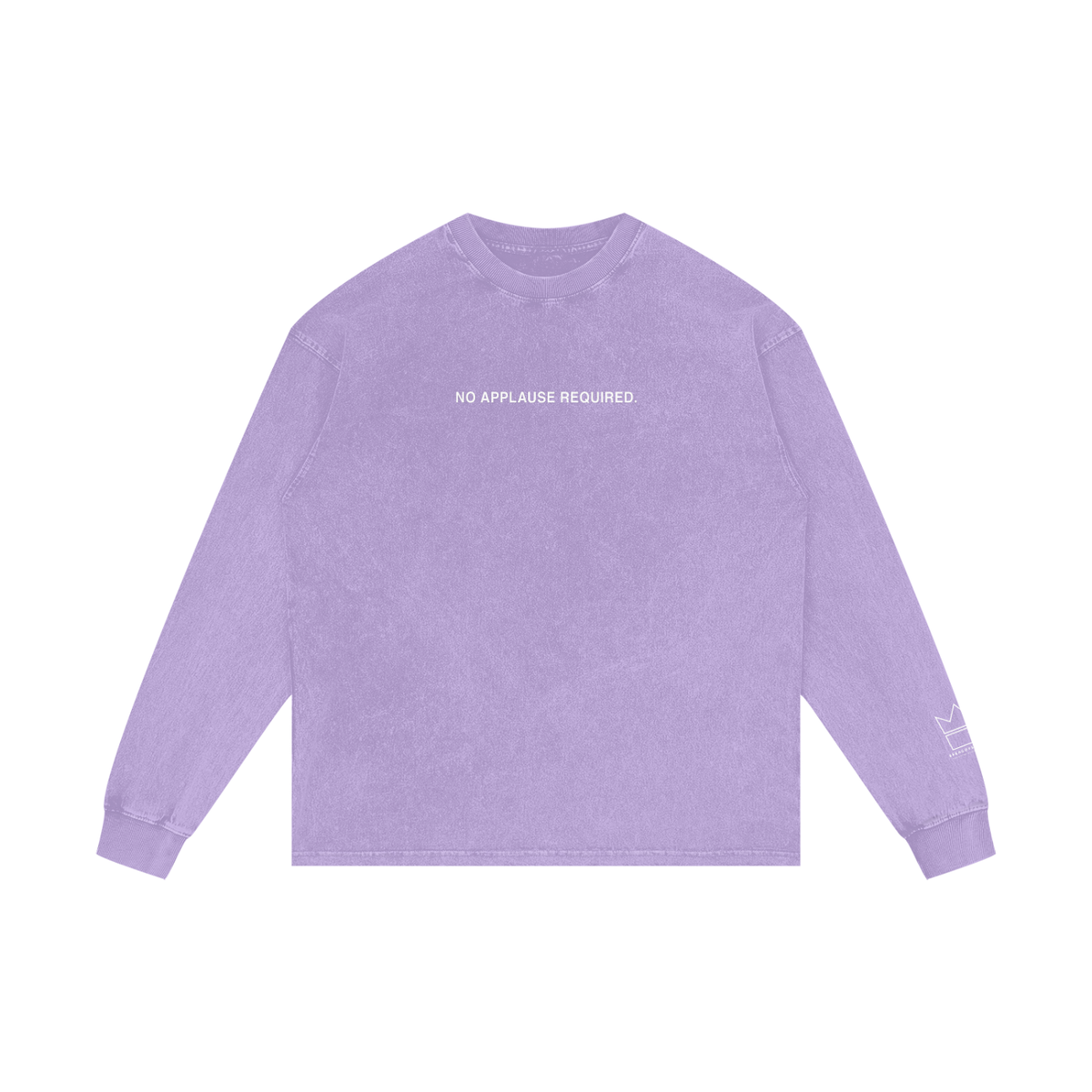 No Applause Required Acid Wash Oversize Long Sleeve T-Shirt