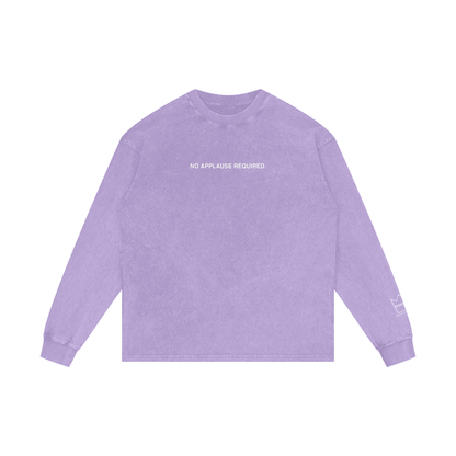 No Applause Required Acid Wash Oversize Long Sleeve T-Shirt