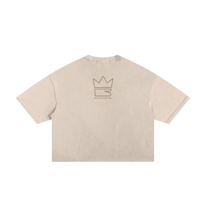 Bread Over Glory Anchor Graphic Frayed Boxy Tee