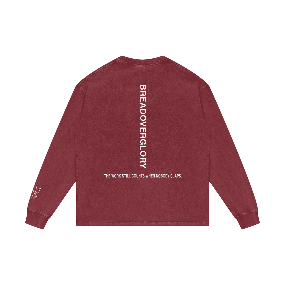 No Applause Required Acid Wash Oversize Long Sleeve T-Shirt