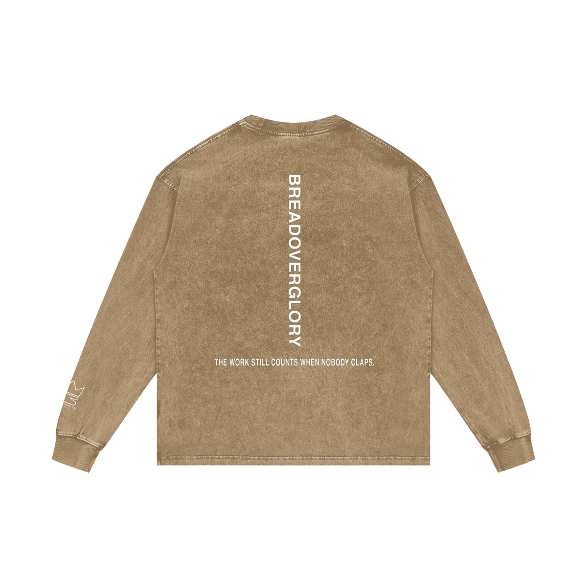 No Applause Required Acid Wash Oversize Long Sleeve T-Shirt
