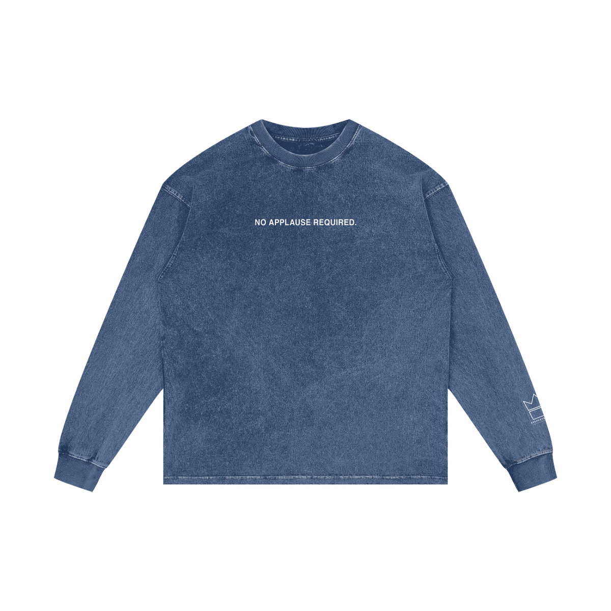 No Applause Required Acid Wash Oversize Long Sleeve T-Shirt