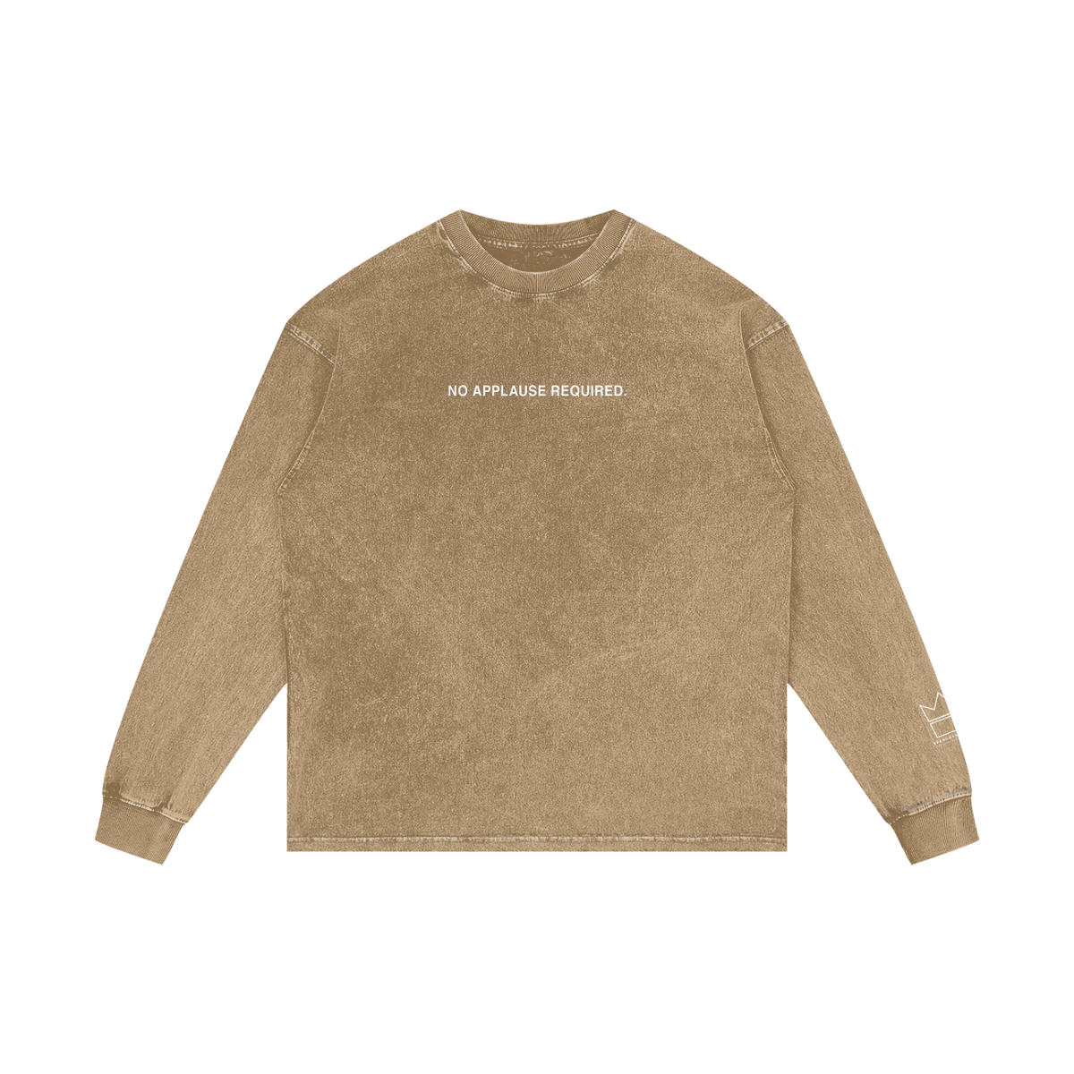 No Applause Required Acid Wash Oversize Long Sleeve T-Shirt