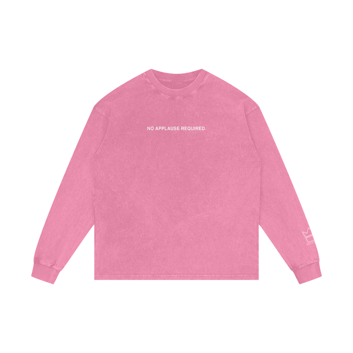 No Applause Required Acid Wash Oversize Long Sleeve T-Shirt