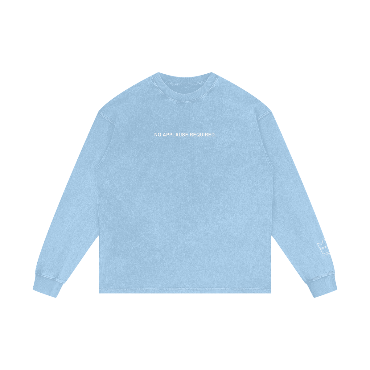 No Applause Required Acid Wash Oversize Long Sleeve T-Shirt