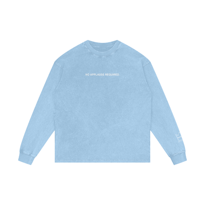 No Applause Required Acid Wash Oversize Long Sleeve T-Shirt