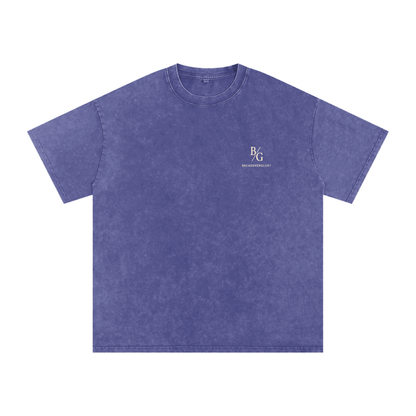 Snow Washed Oversized Cotton T-Shirt