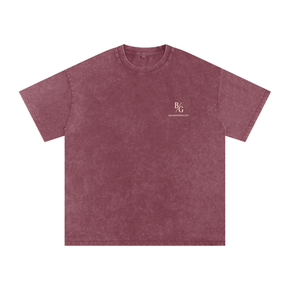 Snow Washed Oversized Cotton T-Shirt