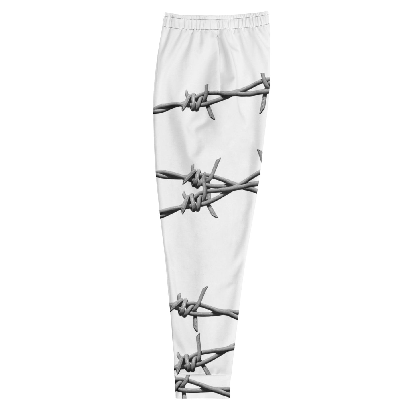 Men's White "IRATE" Joggers