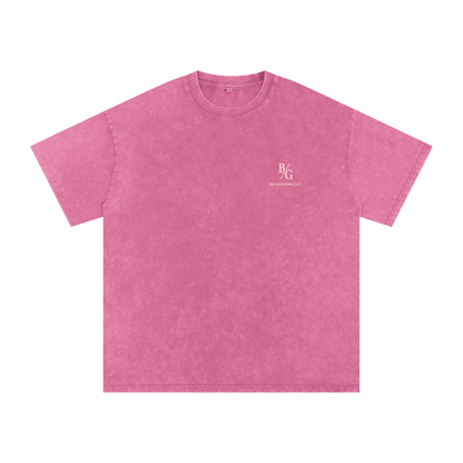 Snow Washed Oversized Cotton T-Shirt
