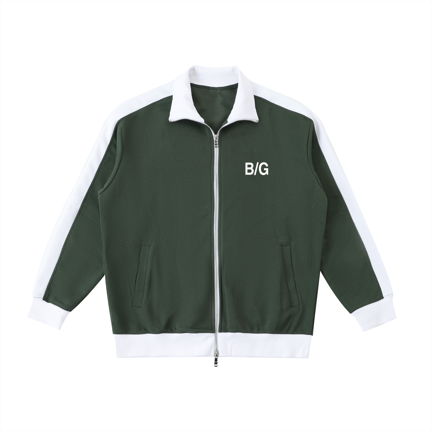 Contrast Trim Stand Collar Jacket