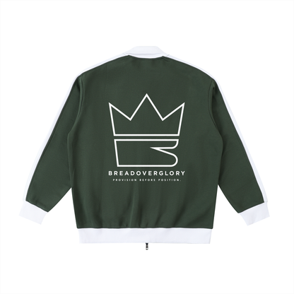 Contrast Trim Stand Collar Jacket