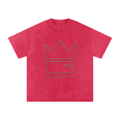 Snow Washed Oversized Cotton T-Shirt